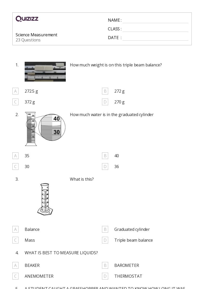50+ Measuring Weight worksheets for 4th Grade on Quizizz Free & Printable