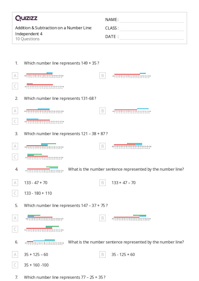 50+ Addition on a Number Line worksheets on Quizizz Free & Printable
