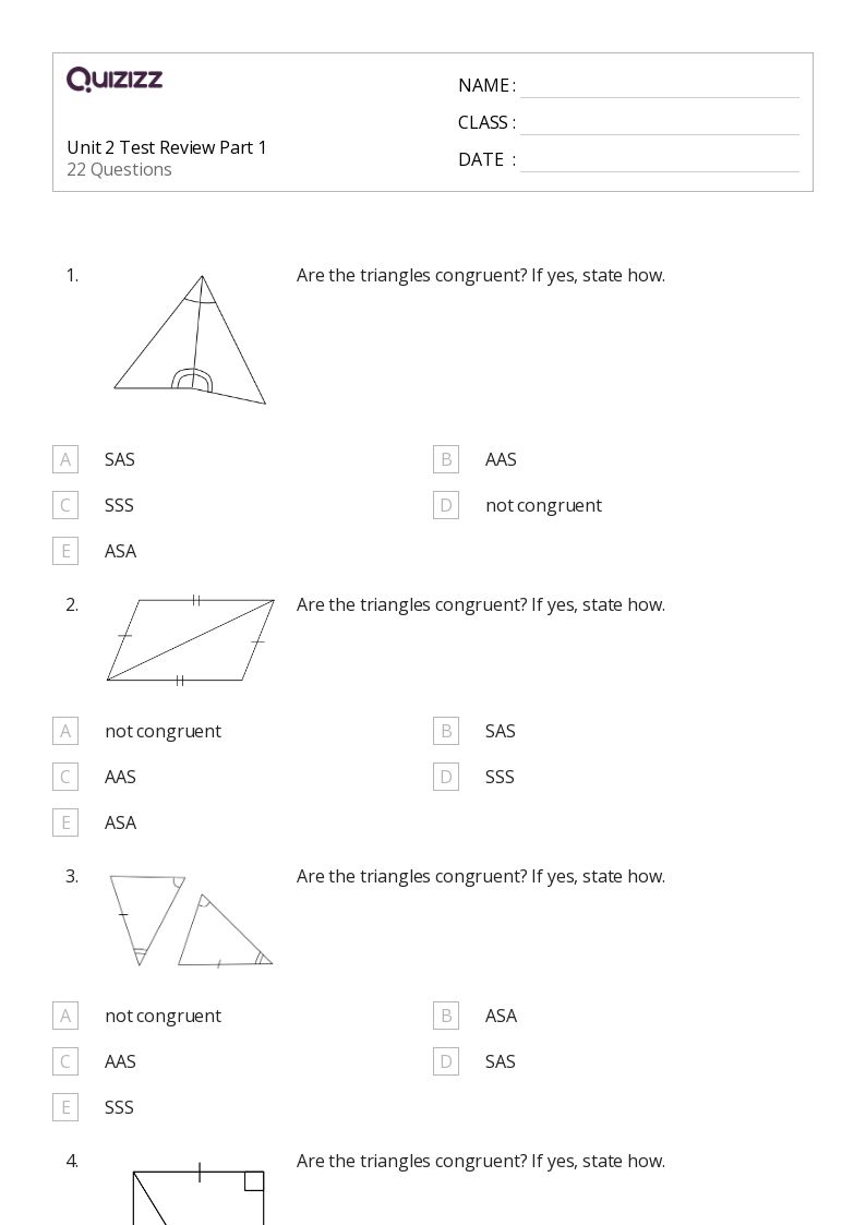 50+ congruency in isosceles and equilateral triangles worksheets for 9th Grade on Quizizz Free