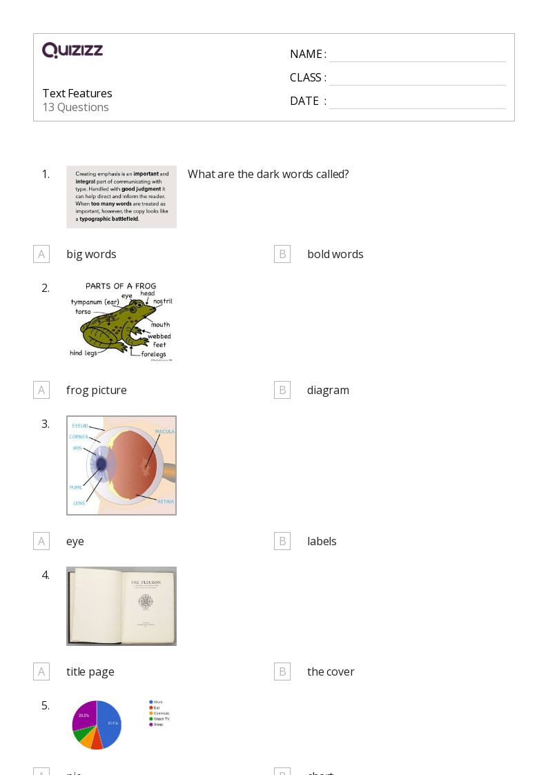 50+ Using Text Features worksheets for 2nd Grade on Quizizz Free & Printable
