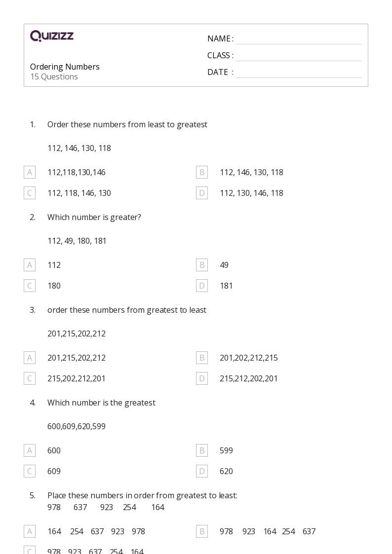 50+ Ordering Decimals worksheets for 2nd Grade on Quizizz Free & Printable