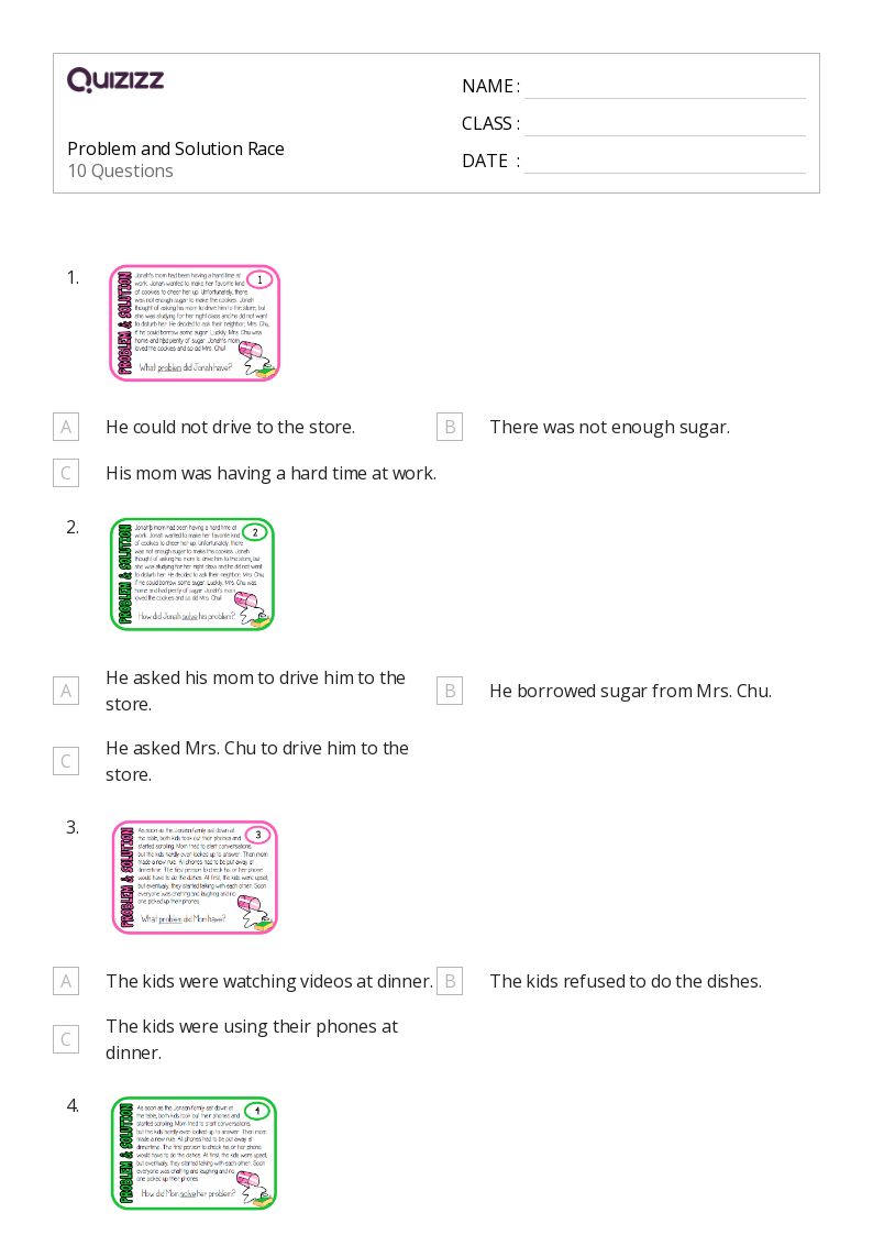 50+ Identifying Problems and Solutions in Nonfiction worksheets for 4th Grade on Quizizz Free