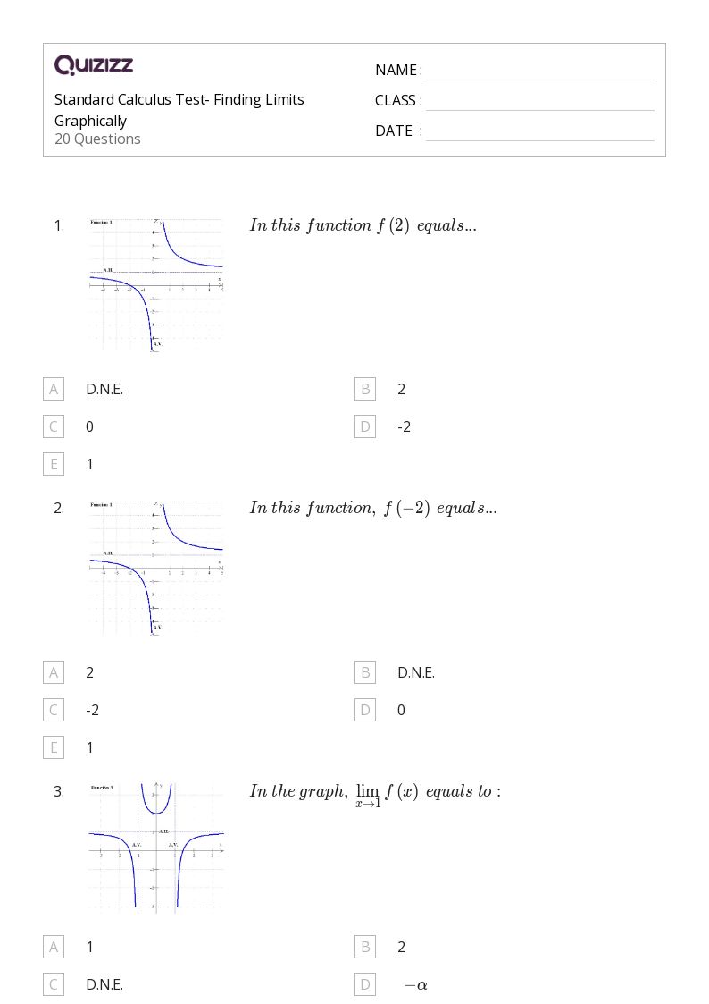 50+ calculus worksheets for 9th Class on Quizizz | Free & Printable
