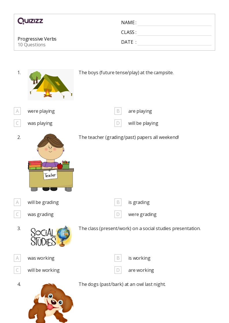 50+ Verbs worksheets for 4th Grade on Quizizz Free & Printable