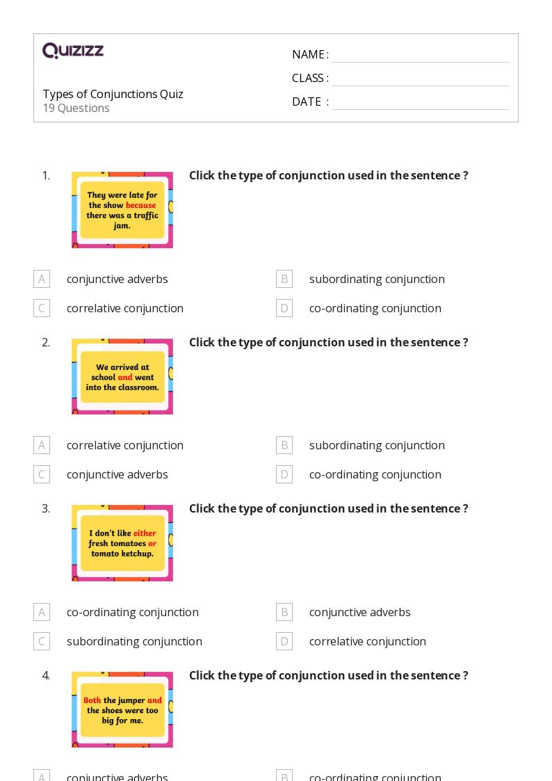 50+ Correlative Conjunctions worksheets on Quizizz Free & Printable