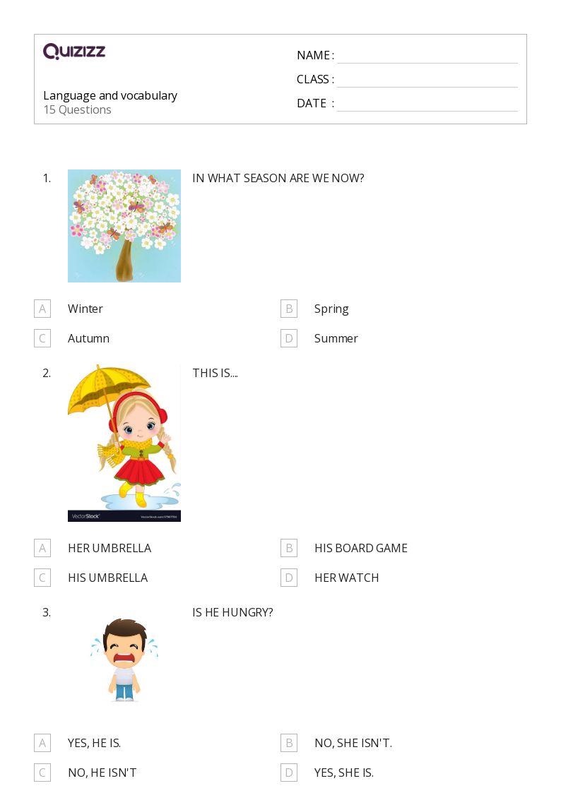 50+ Language and Vocabulary worksheets for 2nd Grade on Quizizz Free & Printable