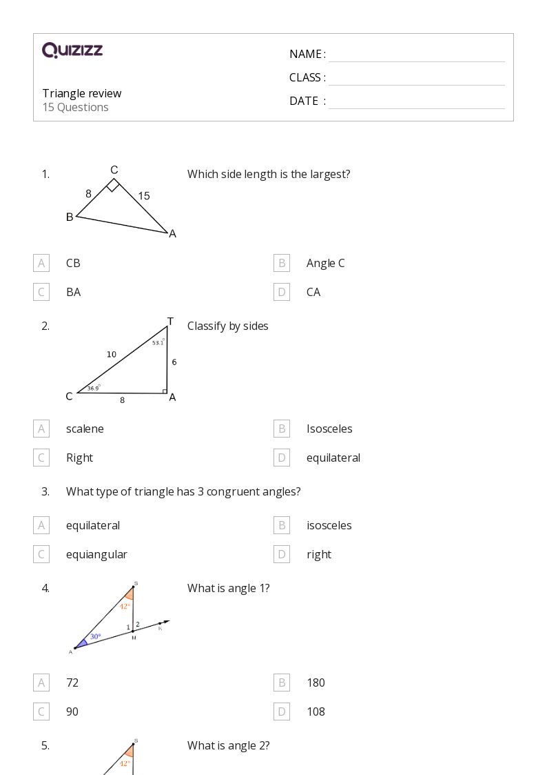 50+ congruency in isosceles and equilateral triangles worksheets for