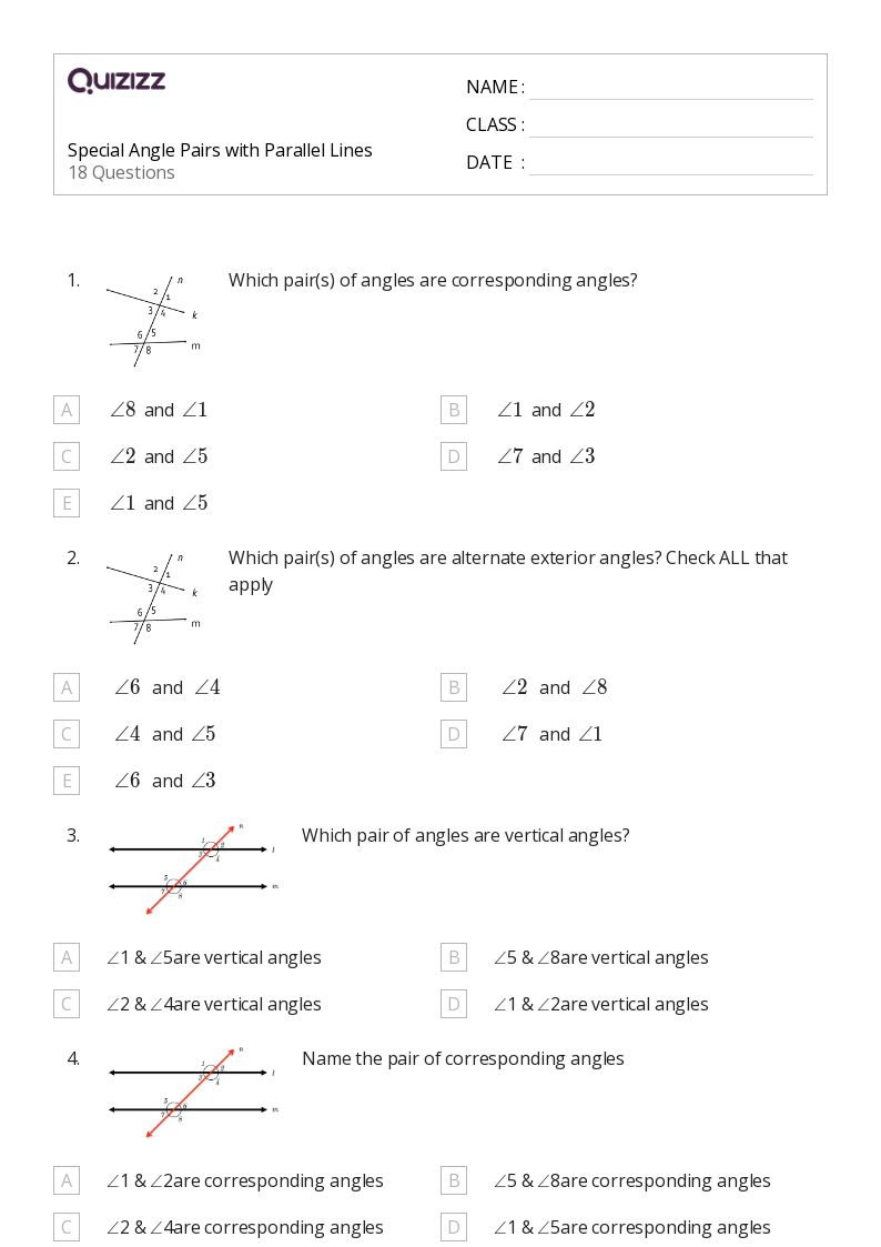 50+ angles worksheets for 10th Grade on Quizizz Free & Printable