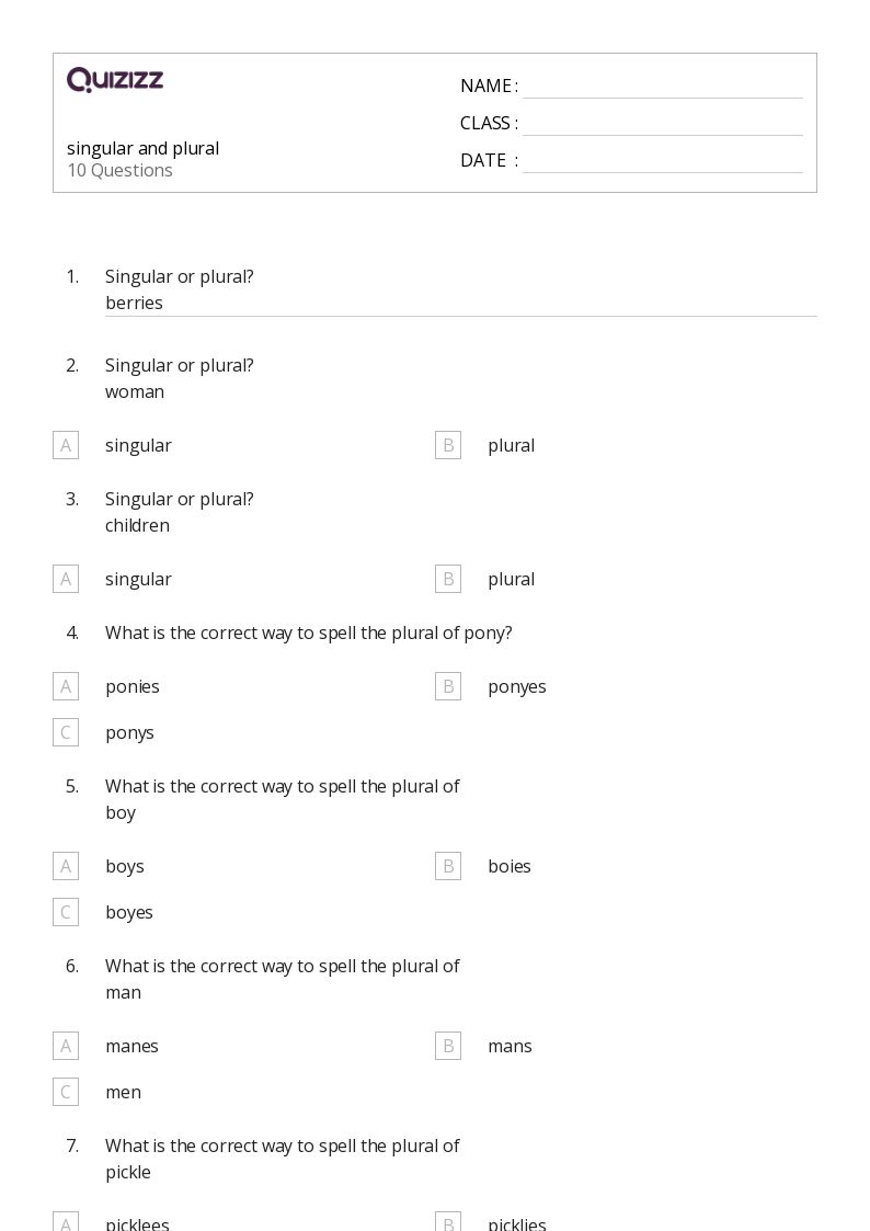 50+ Plural Possessives worksheets for 3rd Grade on Quizizz Free & Printable