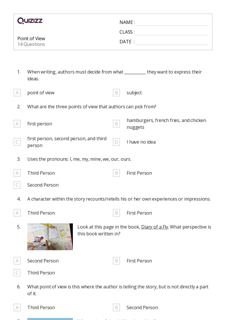 50+ Analyzing Point of View worksheets for 3rd Grade on Quizizz Free & Printable