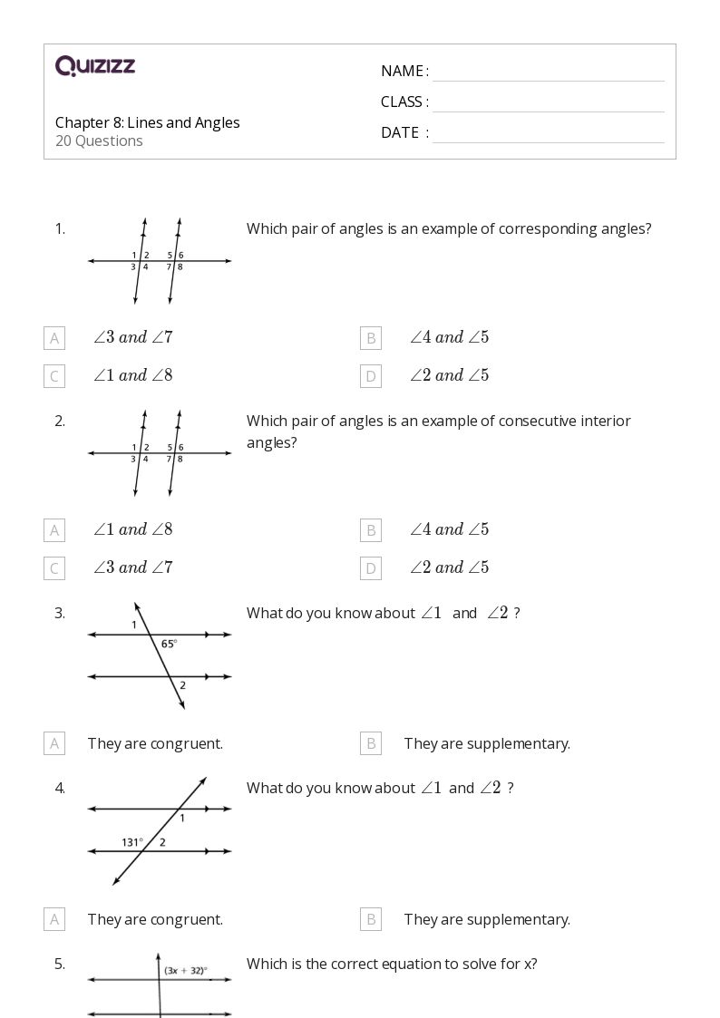 50+ Classifying Angles worksheets for 1st Class on Quizizz Free
