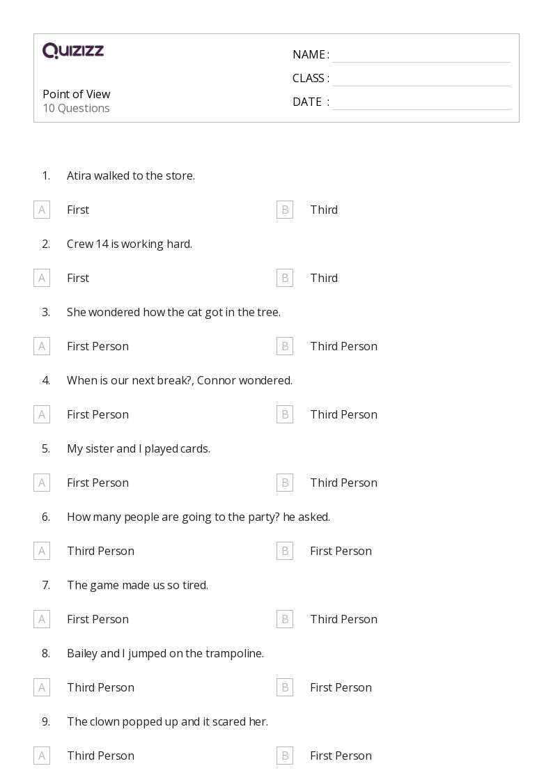 50+ Analyzing Point of View worksheets for 3rd Grade on Quizizz Free & Printable