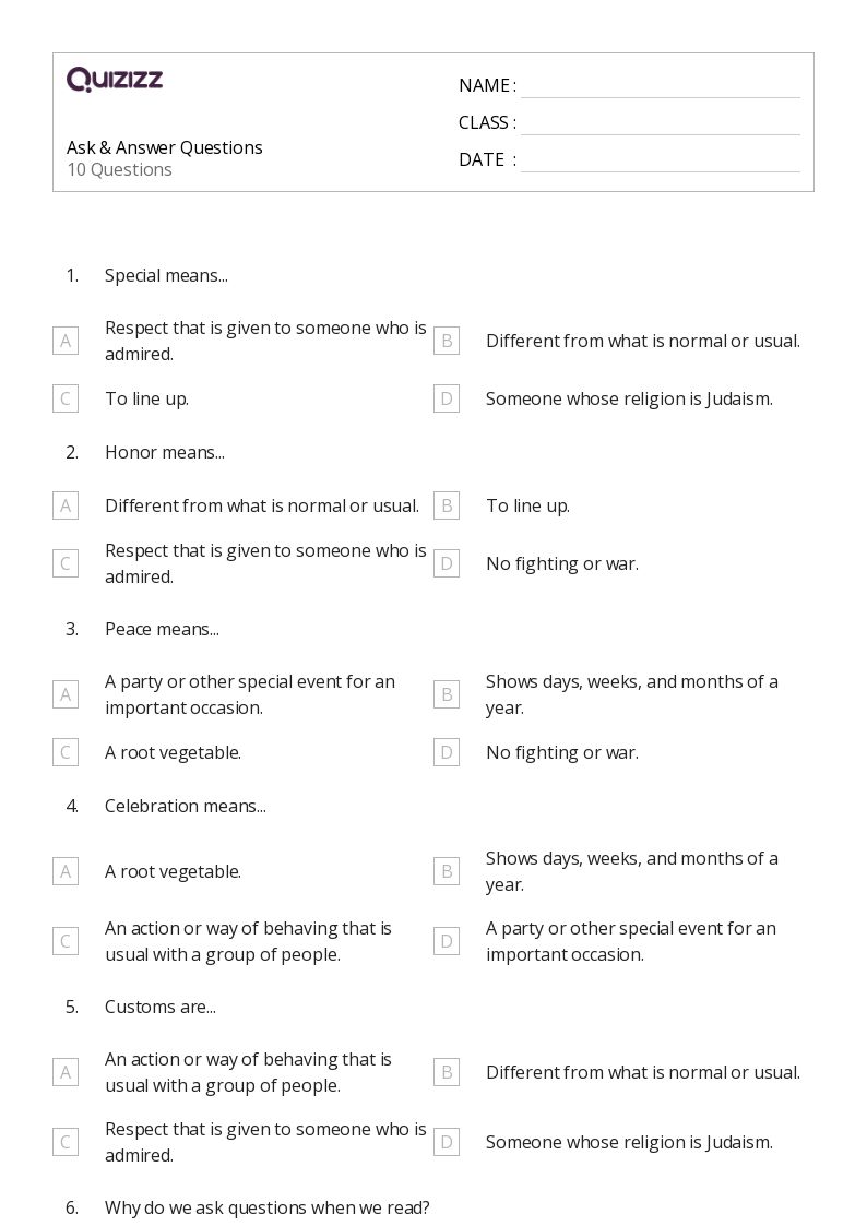 50+ Who What When Where Why Questions worksheets for 2nd Grade on Quizizz Free & Printable