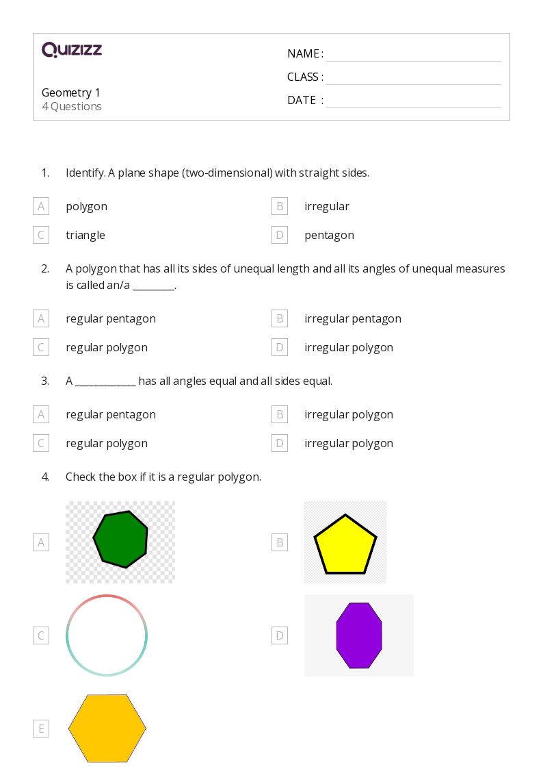 50+ Geometry worksheets for Kindergarten on Quizizz Free & Printable