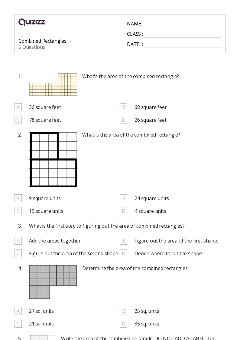 50+ Rectangles worksheets for 3rd Grade on Quizizz Free & Printable