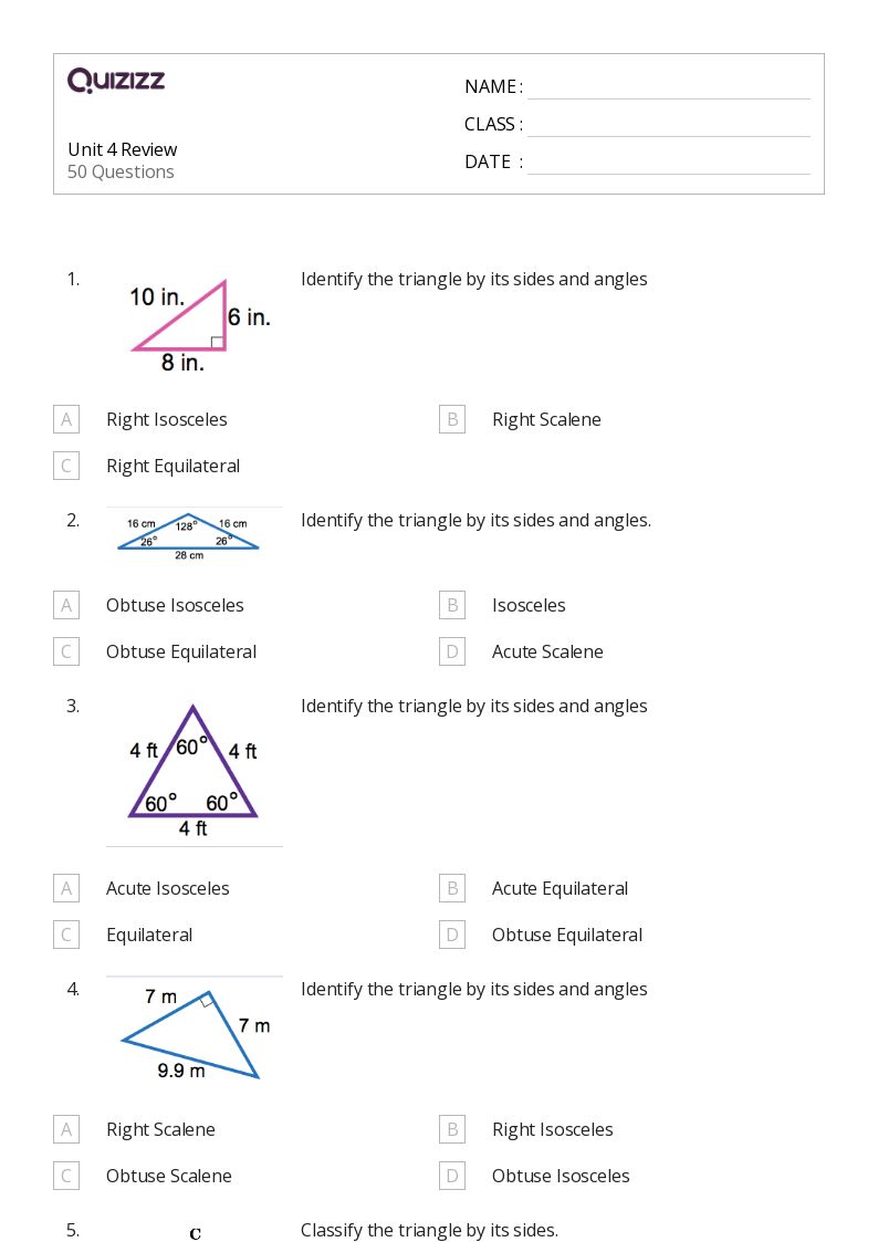 50+ congruency in isosceles and equilateral triangles worksheets for