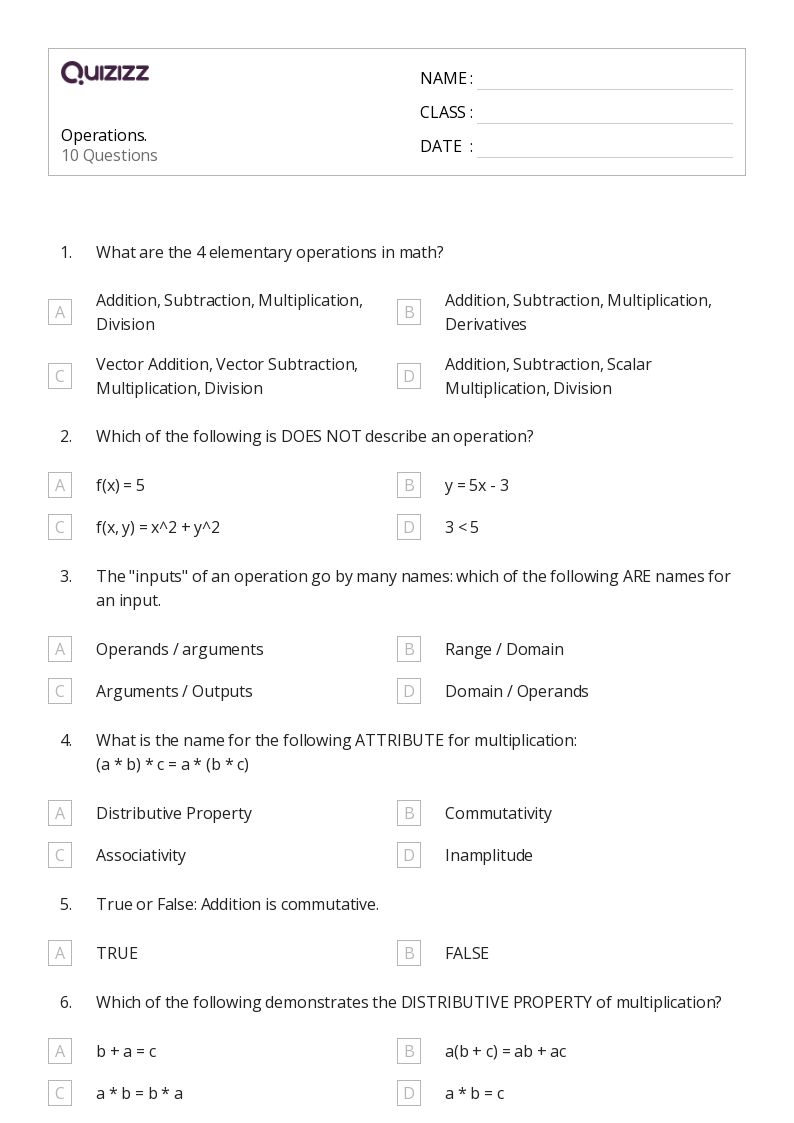 50+ Addition and Inverse Operations worksheets for 4th Grade on Quizizz Free & Printable