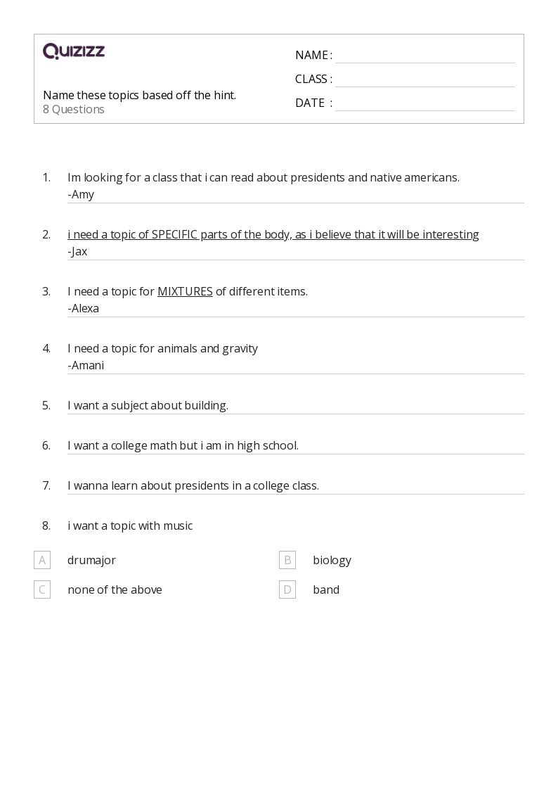 50+ Health Science worksheets for 4th Grade on Quizizz Free & Printable