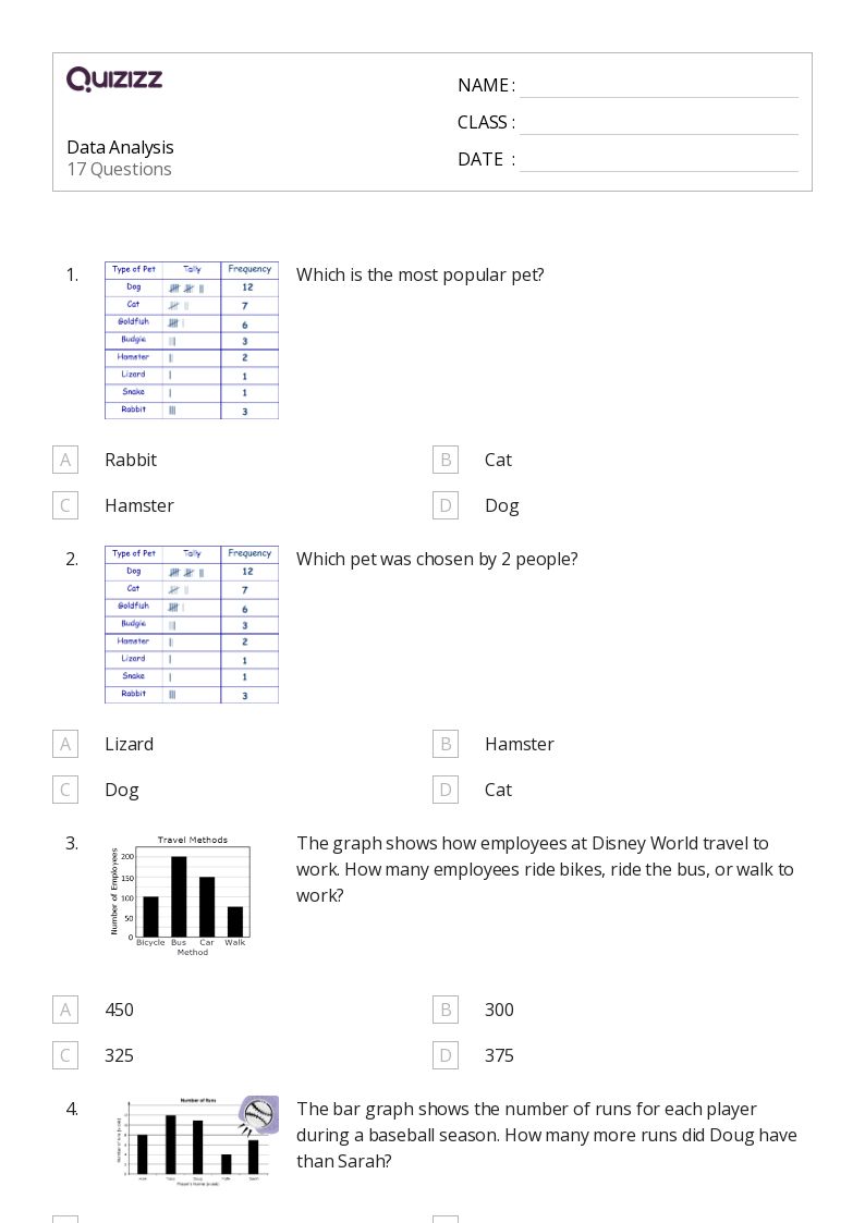 50+ Organizing Data worksheets for Kindergarten on Quizizz Free & Printable
