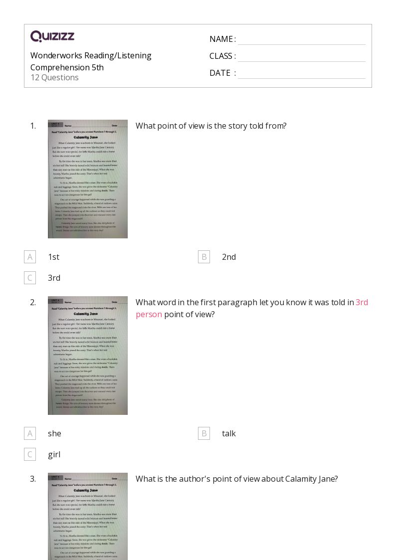 50+ Making Connections in Reading worksheets for 4th Grade on Quizizz