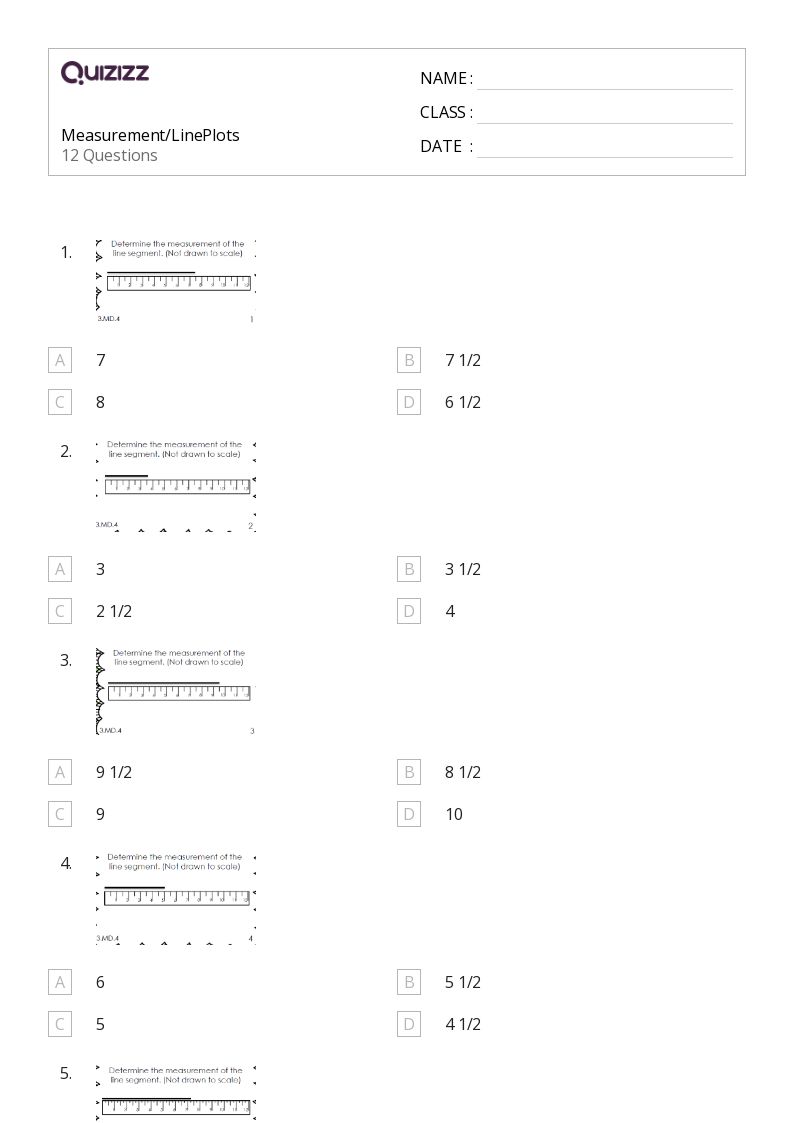 50+ Measurement worksheets for 3rd Grade on Quizizz Free & Printable