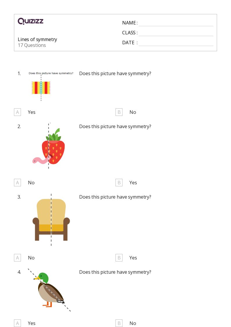 50+ Lines of Symmetry worksheets for 4th Grade on Quizizz | Free