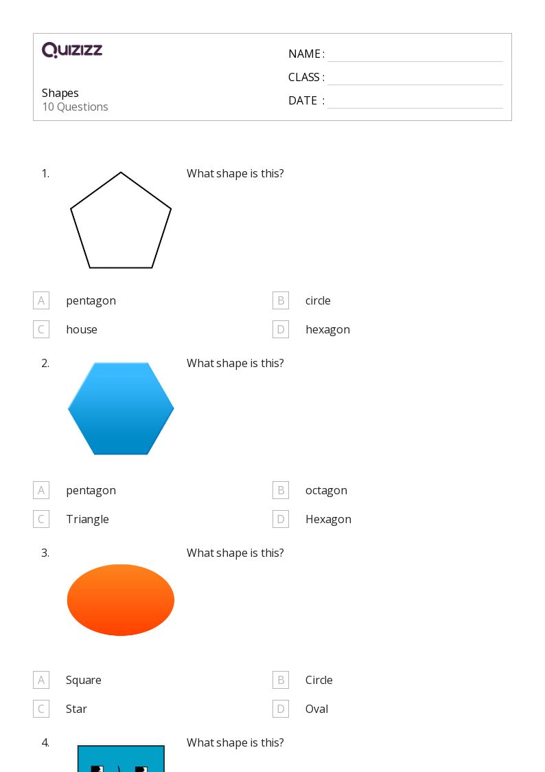 50+ Classifying Shapes worksheets on Quizizz Free & Printable