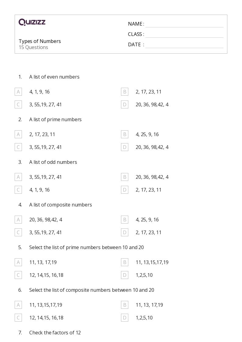 50+ Numbers 1120 worksheets for 5th Year on Quizizz Free & Printable