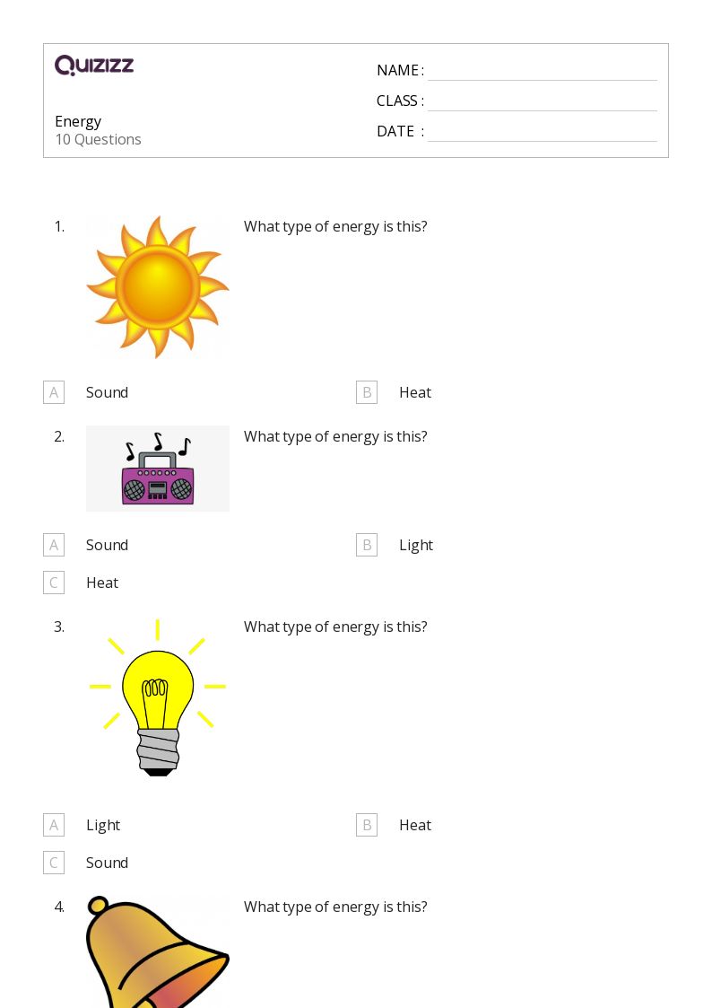 50+ Energy worksheets on Quizizz Free & Printable