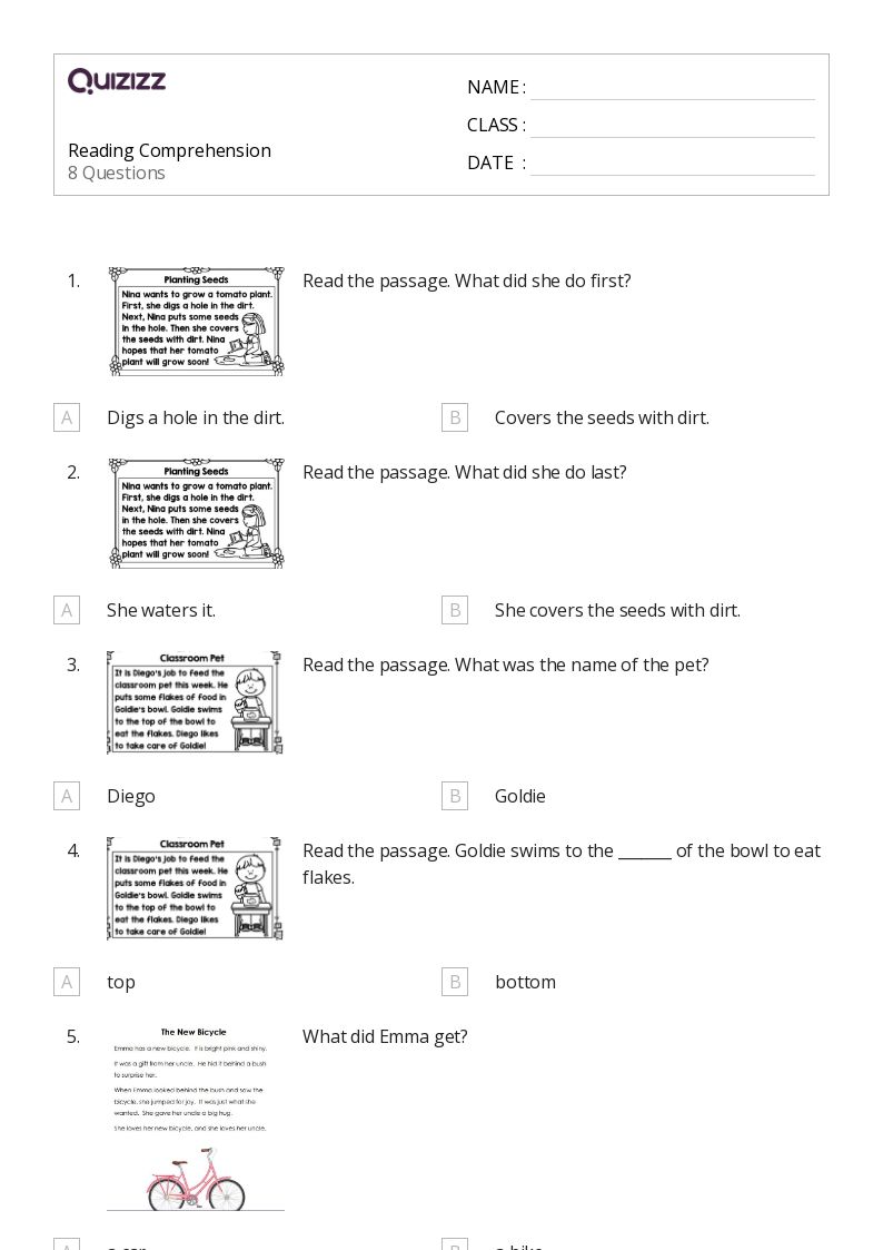 50+ Picture Comprehension worksheets for 2nd Grade on Quizizz Free