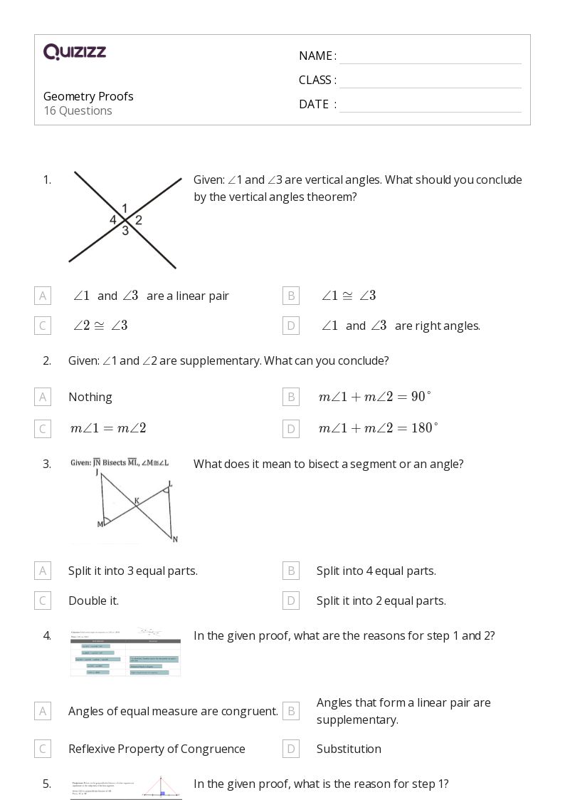 50+ geometry worksheets for 10th Grade on Quizizz | Free & Printable