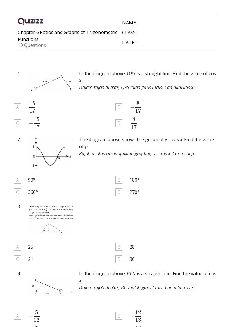 50+ Trigonometric Functions worksheets on Quizizz Free & Printable