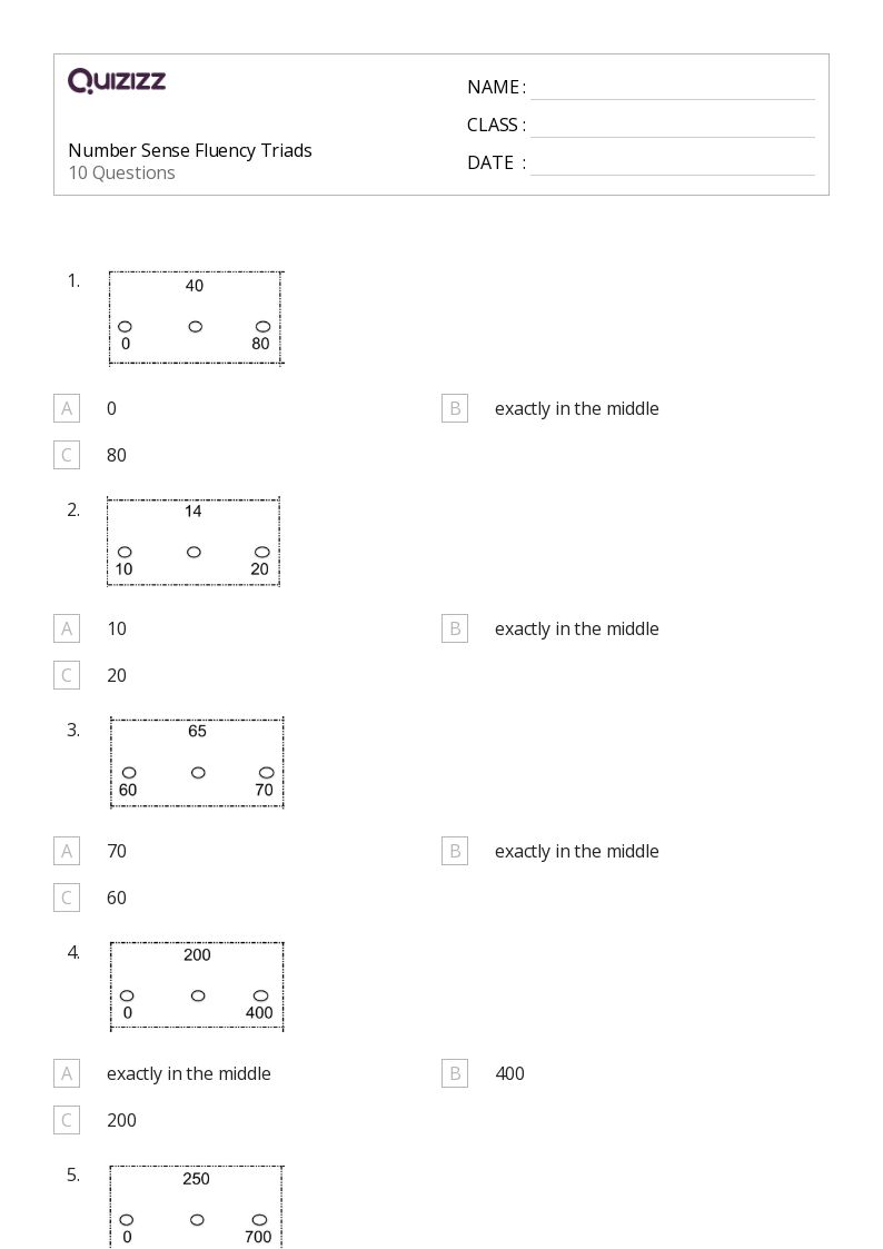 50+ Number Sense worksheets for 3rd Class on Quizizz | Free & Printable