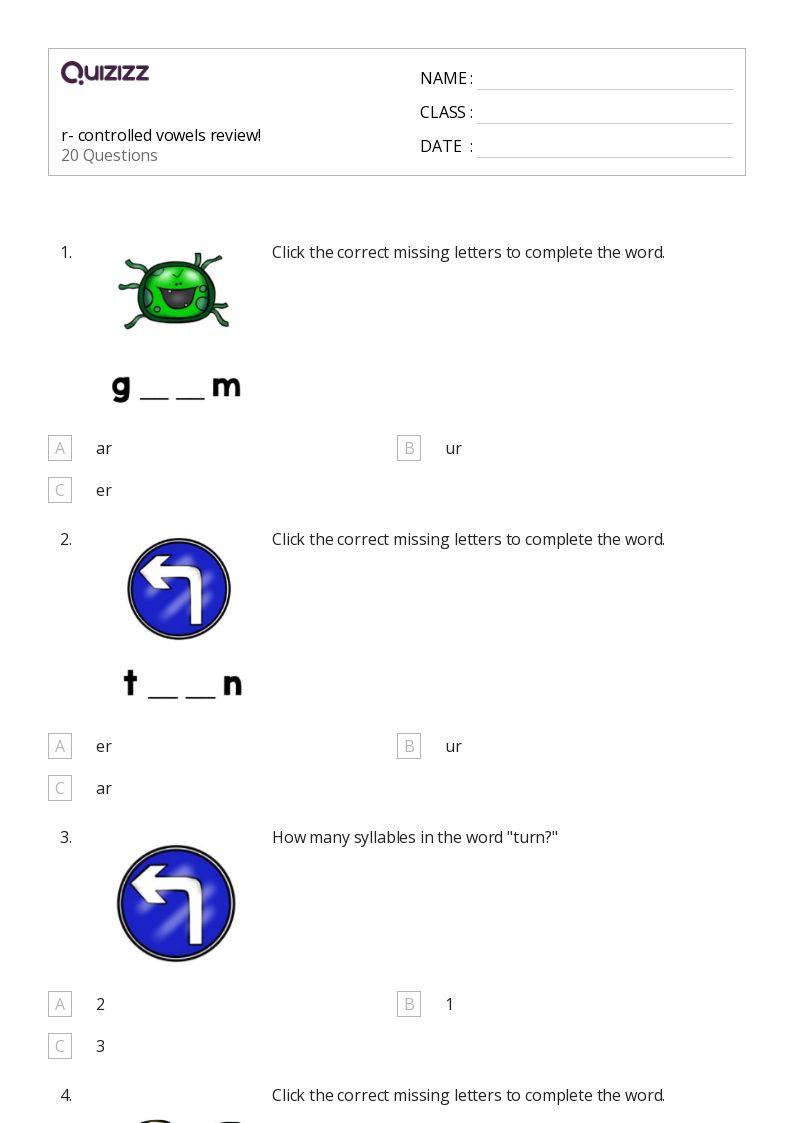 50+ Vowels worksheets for 2nd Grade on Quizizz Free & Printable