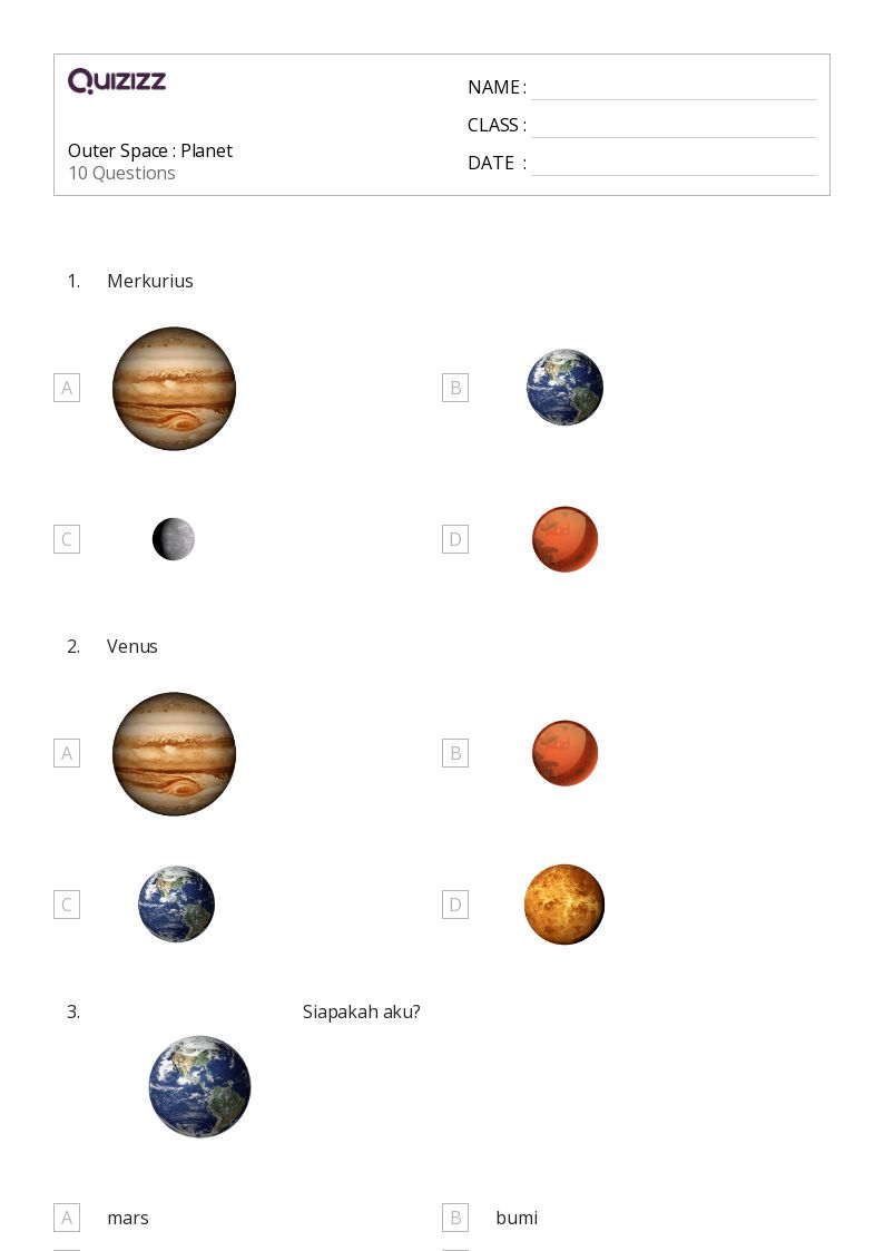 50+ Outer Space worksheets for 2nd Grade on Quizizz Free & Printable