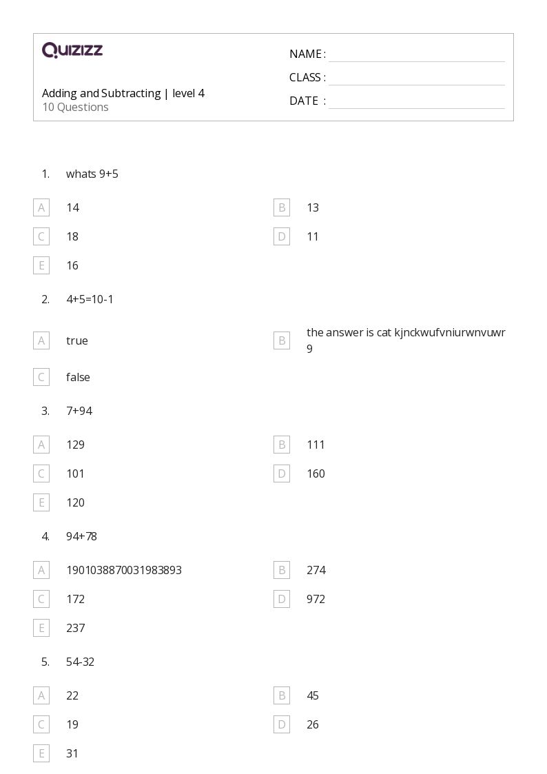 50+ Adding and Subtracting Fractions worksheets for 1st Grade on Quizizz Free & Printable