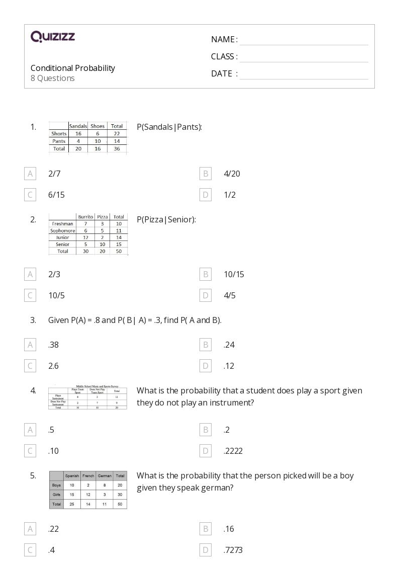 50+ probability and statistics worksheets for 10th Class on Quizizz Free & Printable