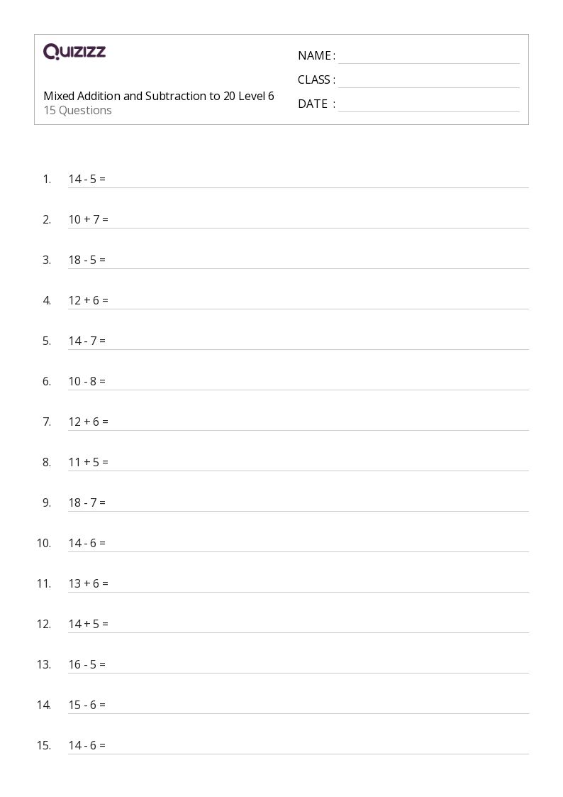 50+ Mixed Addition and Subtraction worksheets for 2nd Grade on Quizizz