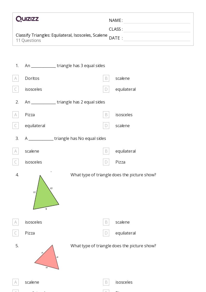 50+ congruency in isosceles and equilateral triangles worksheets for