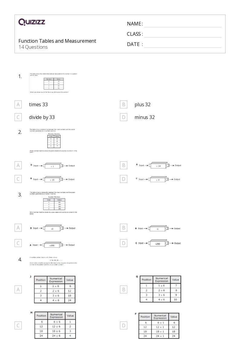 50+ Measurement and Capacity worksheets for 4th Grade on Quizizz Free & Printable