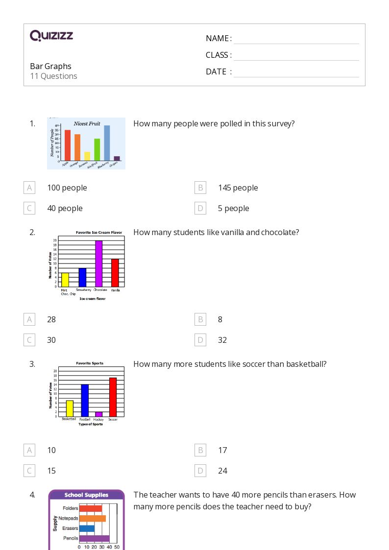 50+ Bar Graphs worksheets for 5th Grade on Quizizz | Free & Printable