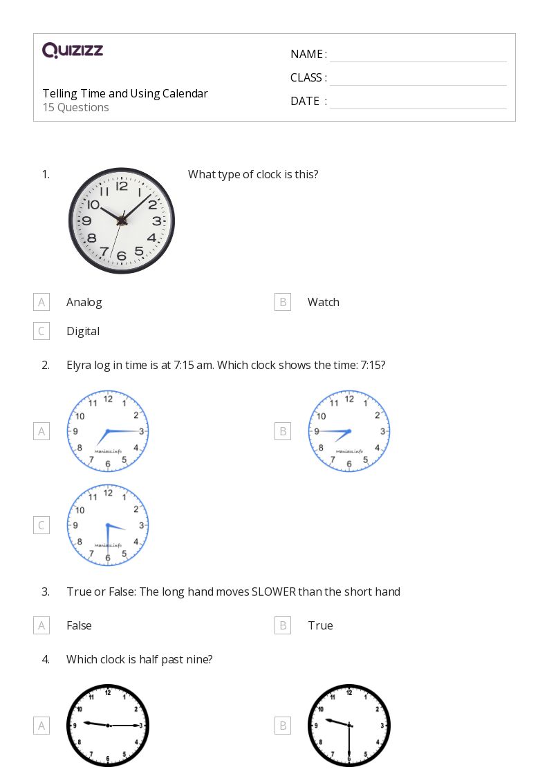 50+ Days, Weeks, and Months on a Calendar worksheets for 2nd Grade on