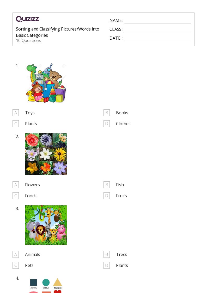 50+ Classifying Shapes worksheets for 1st Year on Quizizz Free & Printable