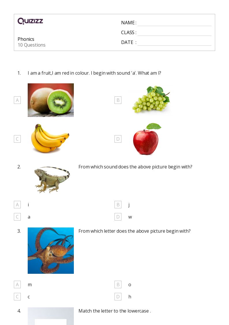 50+ Phonics worksheets for 1st Year on Quizizz Free & Printable