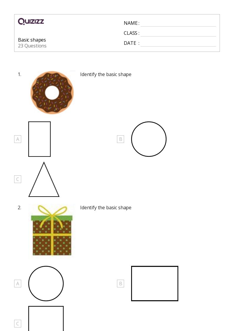 50+ Shapes worksheets for 3rd Class on Quizizz Free & Printable