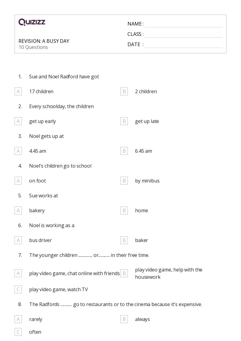 50+ AM and PM worksheets for Kindergarten on Quizizz Free & Printable