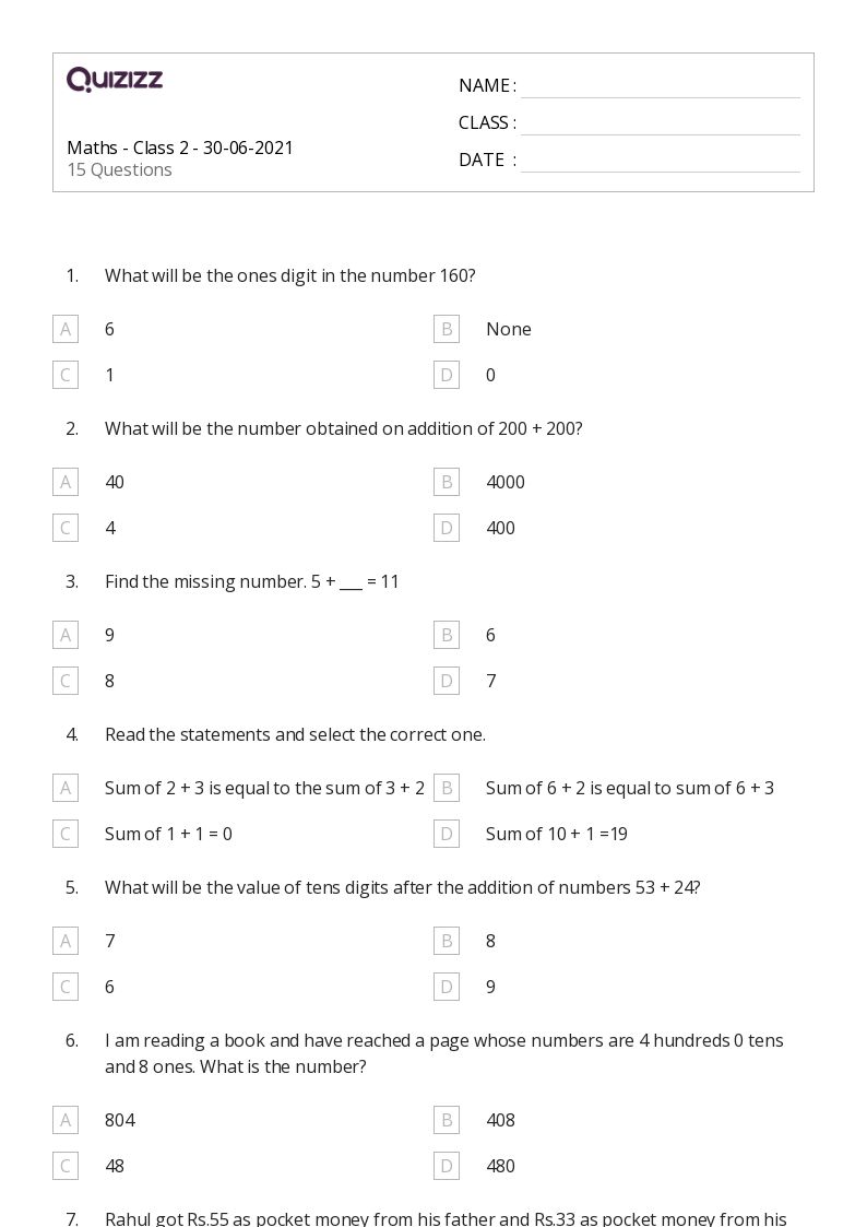 50+ Factors and Multiples worksheets for 2nd Class on Quizizz Free & Printable