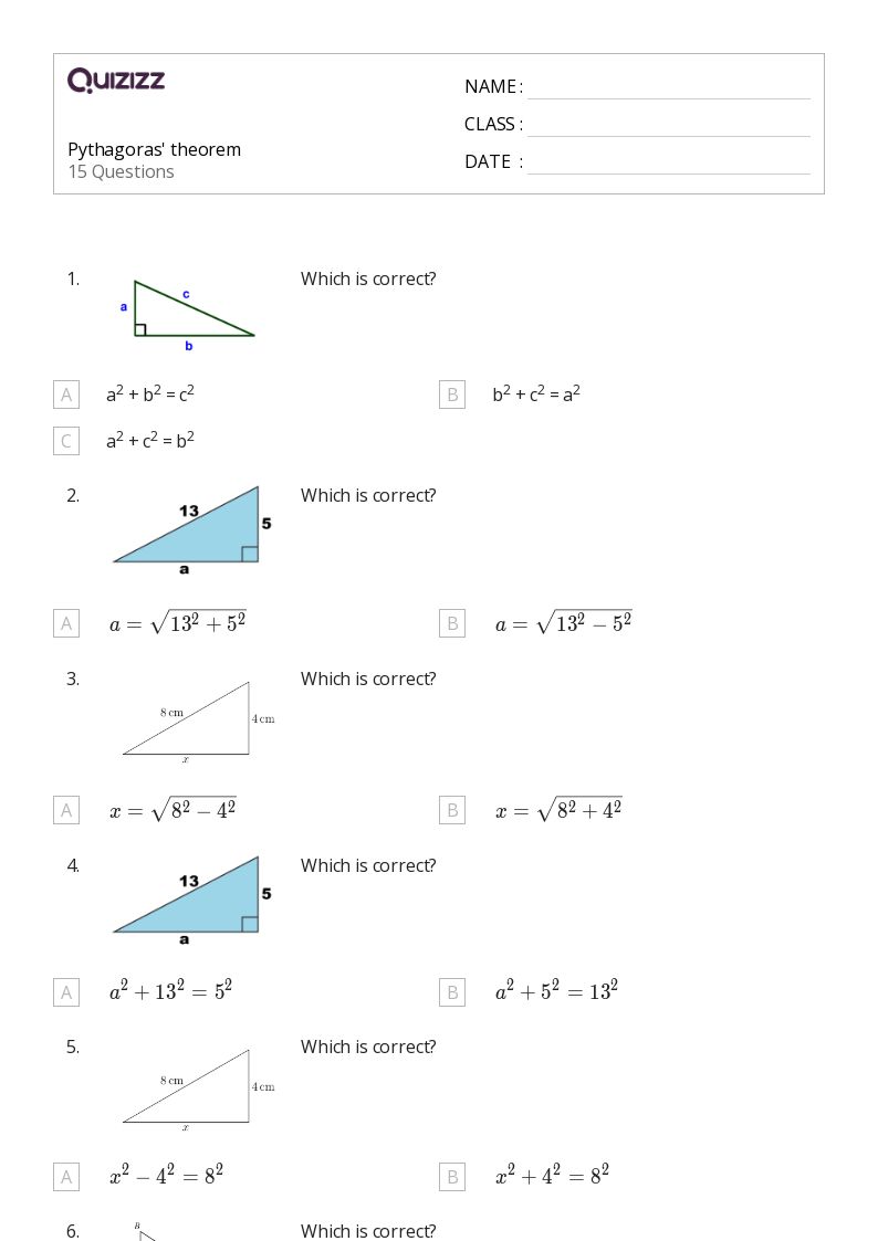 50 Converse Pythagoras Theorem Worksheets On Quizizz Free, 42 OFF