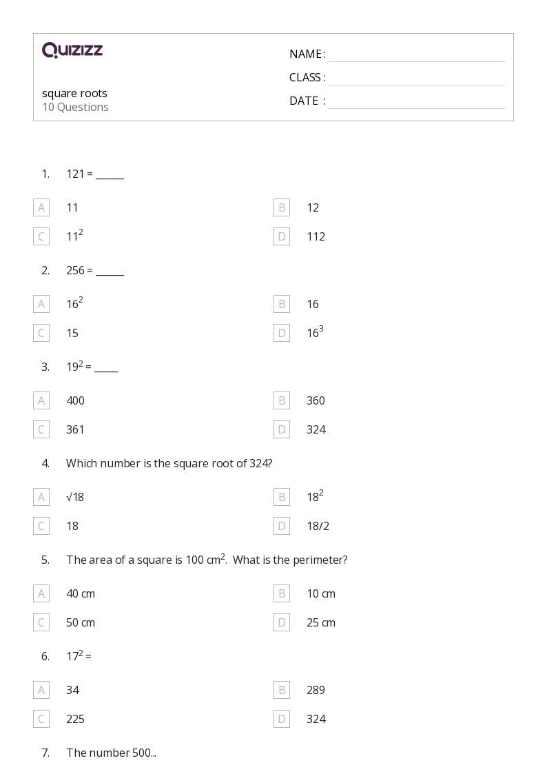 50+ Roots worksheets for 5th Class on Quizizz Free & Printable