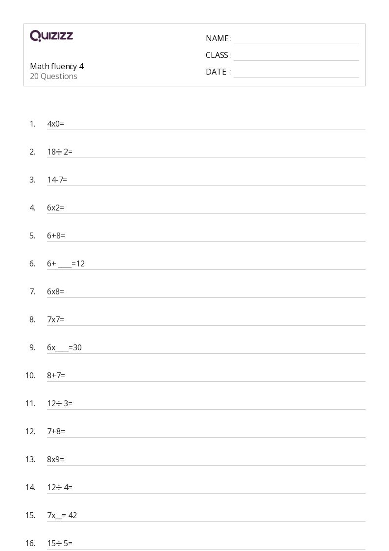 Printable Reading Fluency Worksheets for Grade 5 Quizizz